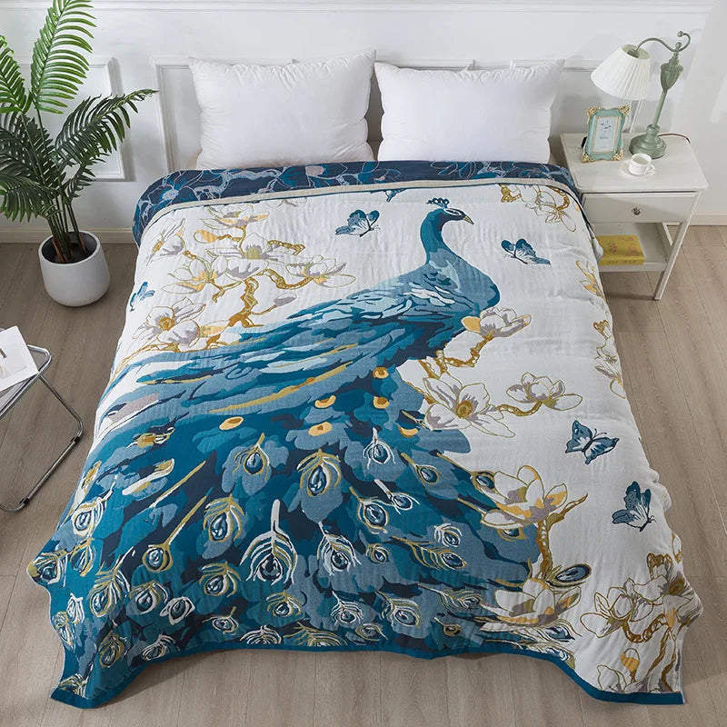 New Luxury Cotton Blankets And Bedspread Double-sided Sofa Towel Household Nap Blankets Soft Summer Cooling Quilt Bed Sheet