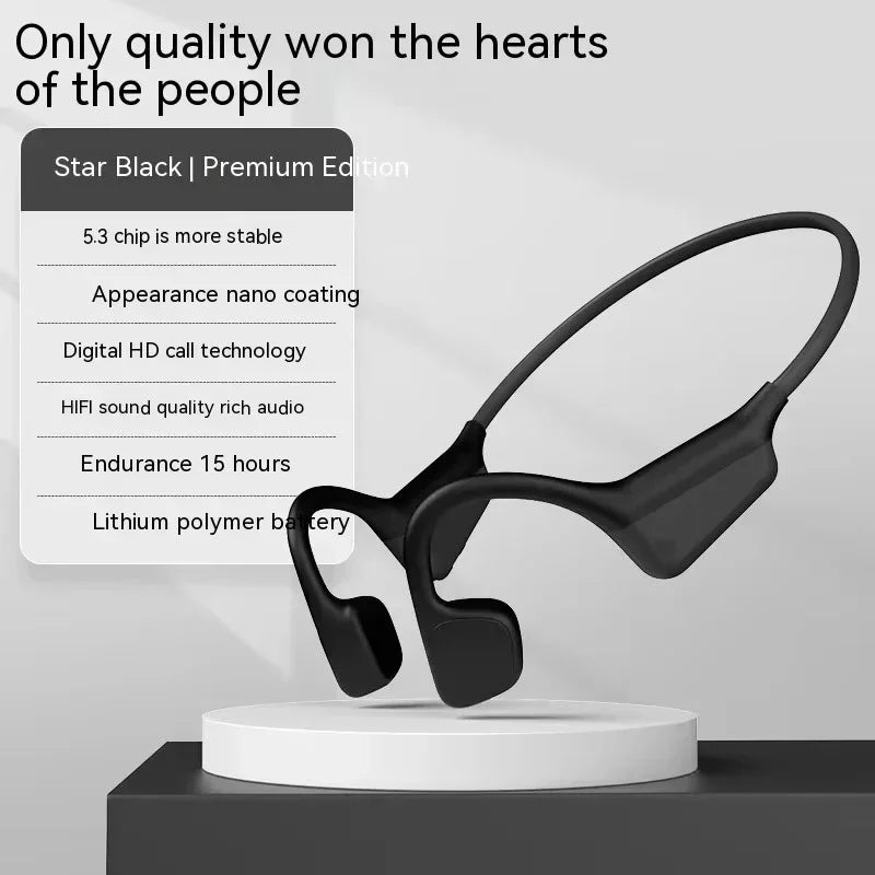 Neckband I18PRO Bluetooth 5.3 Headphones Bone Conduction Sport Earbuds HiFi Sound TWS Earphones Wireless Headest With Mic