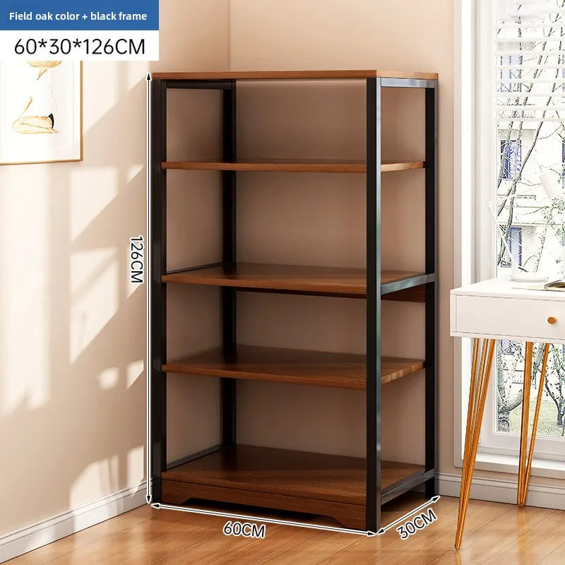 Bookshelf Floor-to-ceiling shelf Integrated wall-to-wall multi-layer storage rack Bedroom wall display cabinet Office shelf