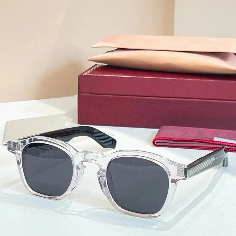ZEPHIRIN Round Acetate Sunglasses for Men and Women High Quality Brand Designer Optical Prescription UV400 Retro Eyeglasses