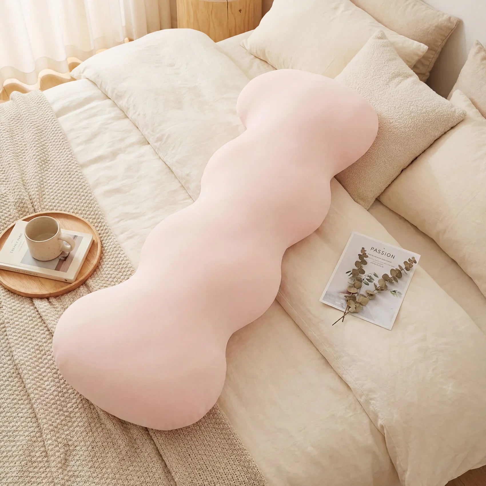 Pillows for Sleeping Detachable and Washable Ice Silk Women's Sleeping Leg Clip Long Pillow for Pregnant Women's Side Sleeping