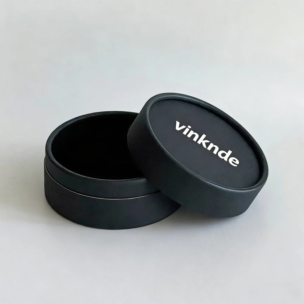 50Pcs/Lot 10x5cm Custom Logo Rigid Cylinder Gift Packaging Boxes for Jewelry Necklace Earrings Keychina Brooch Paper Round Box