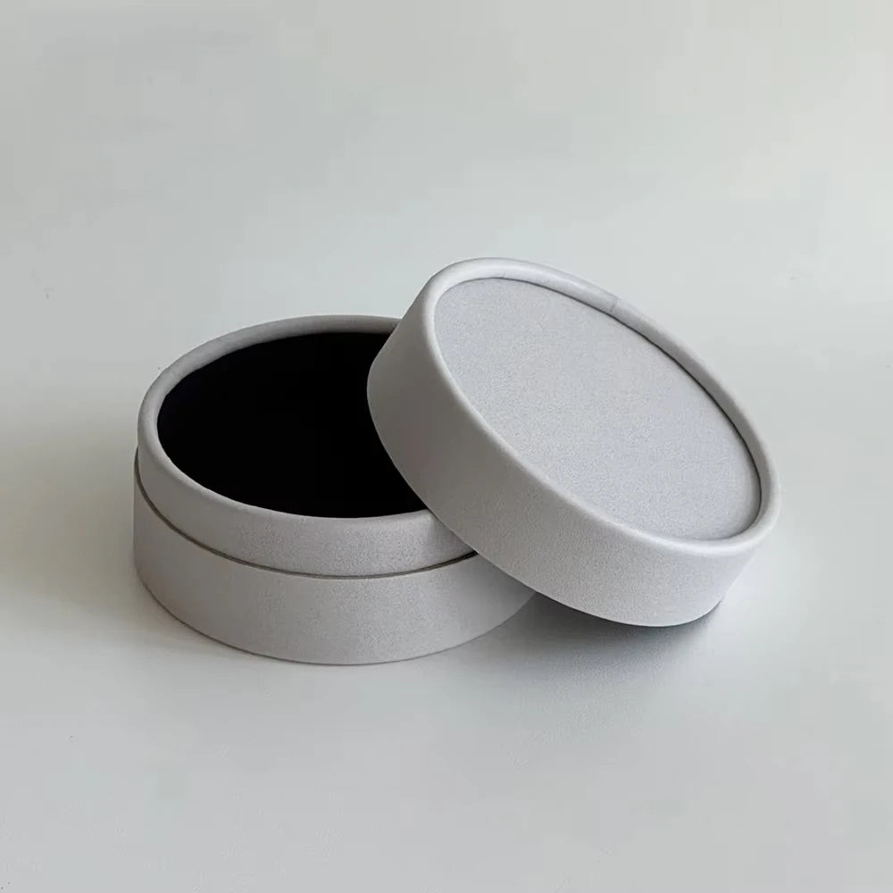 50Pcs/Lot 10x5cm Custom Logo Rigid Cylinder Gift Packaging Boxes for Jewelry Necklace Earrings Keychina Brooch Paper Round Box