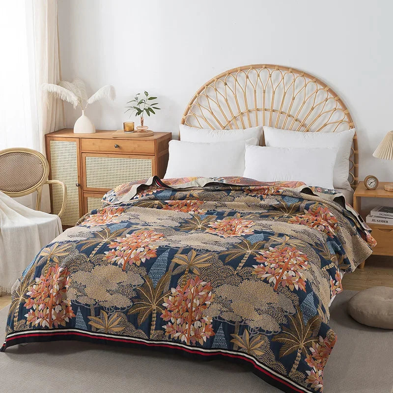 New Luxury Cotton Blankets And Bedspread Double-sided Sofa Towel Household Nap Blankets Soft Summer Cooling Quilt Bed Sheet