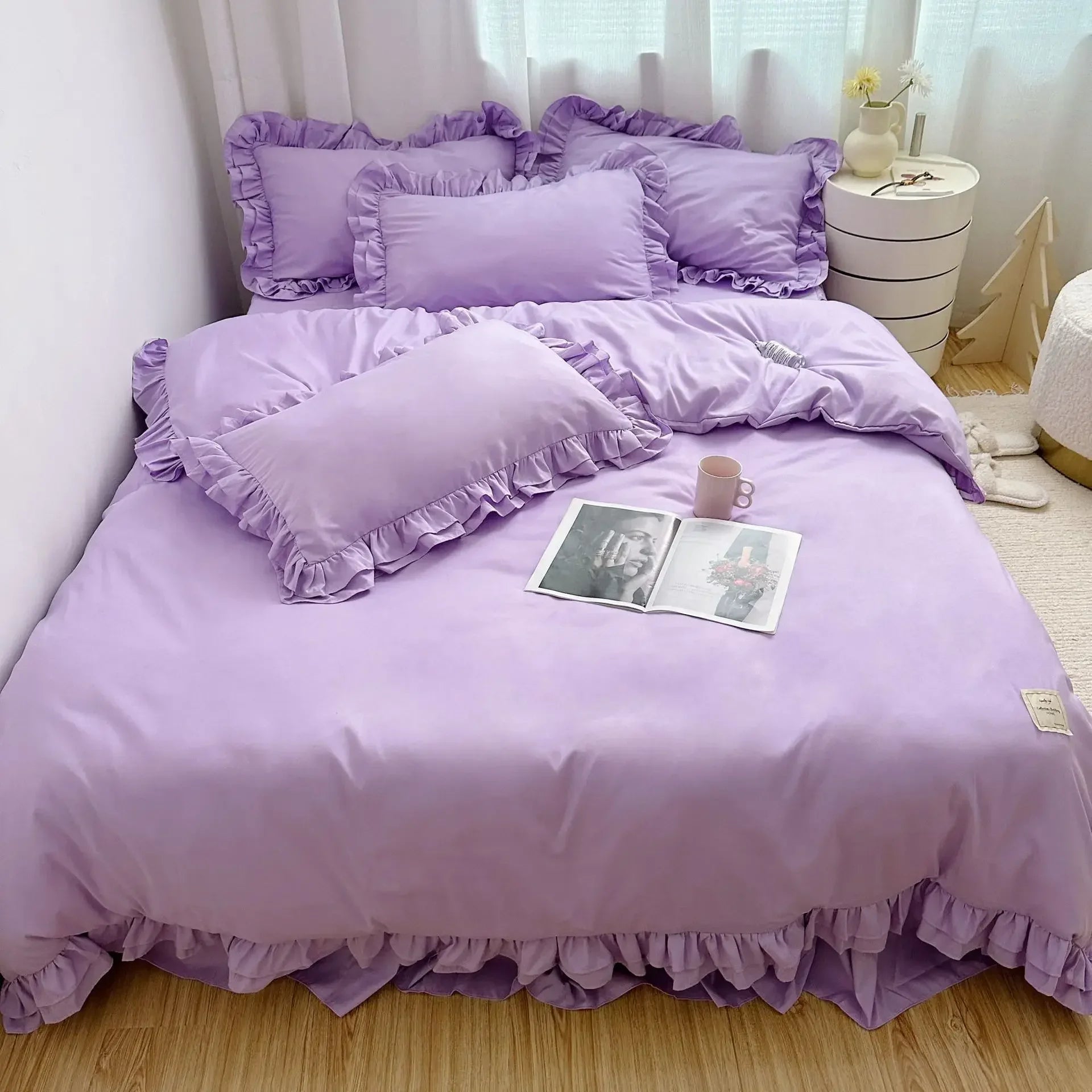Bedding Set European Simple Large Family Set Large Quilt Cover Home Comfortable Quilt Cover Pillow Cover Bed Sheet
