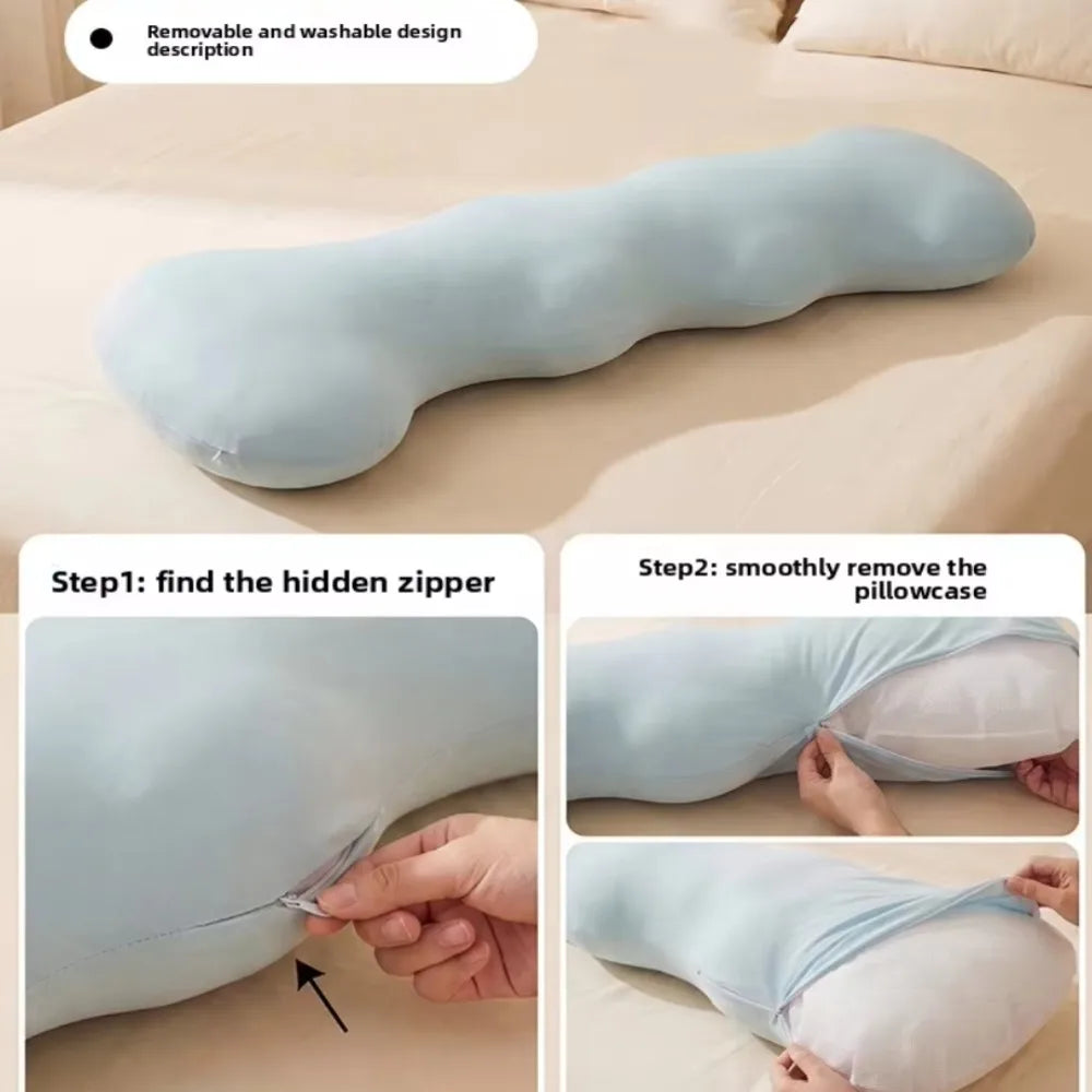 Pillows for Sleeping Detachable and Washable Ice Silk Women's Sleeping Leg Clip Long Pillow for Pregnant Women's Side Sleeping
