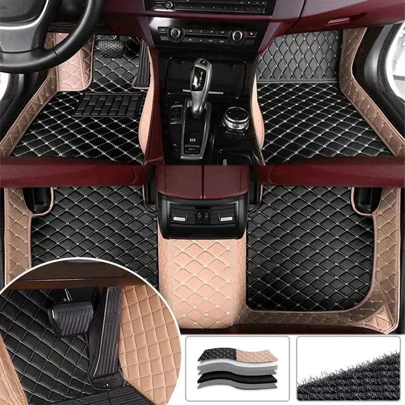 Custom Car Floor Mats For BAIC MOTOR 212 T01 2023-2026 3 PCS All Weather Auto Accessories Foot Leather Carpets Fashion Rugs Pads