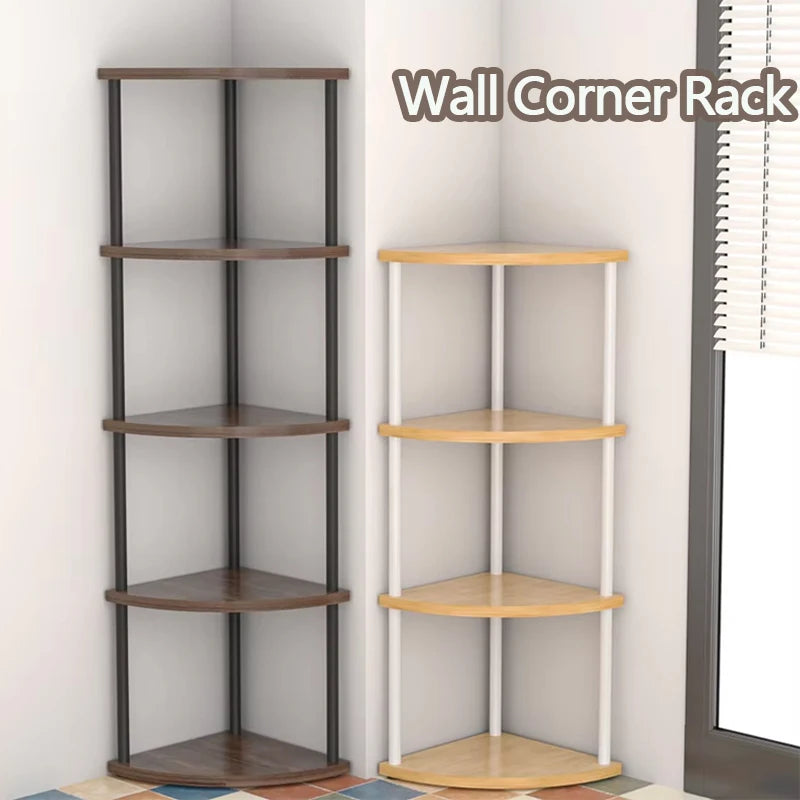 New Storage Shelf Organize Wall Corner Rack Practical Storage Rack Living Room/Kitchen/Bedroom Bookshelf Shelf Plant Rack