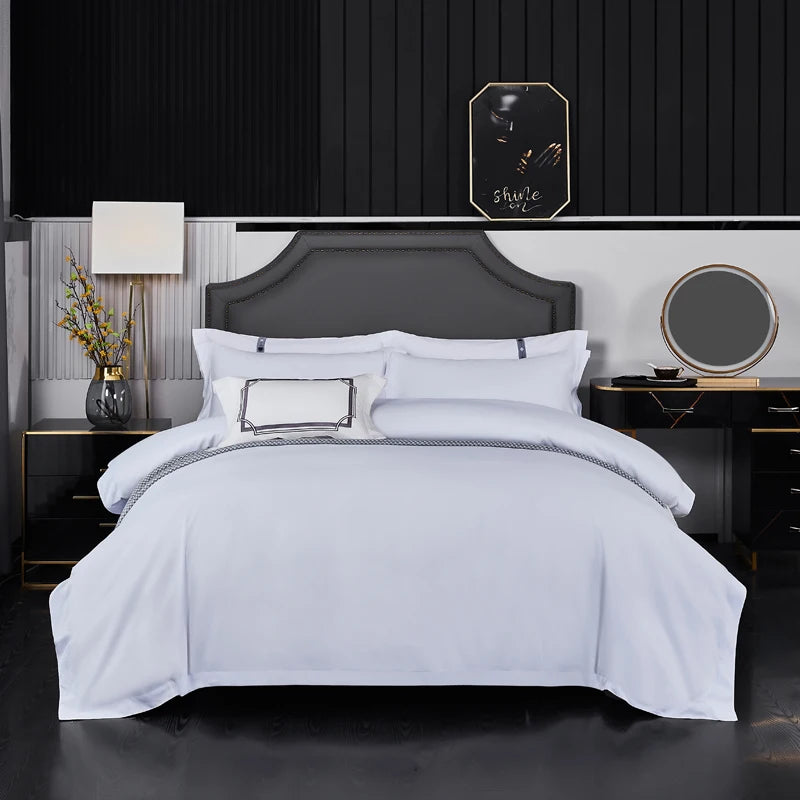 Simple Bedding Set for 5-Star Hotels 3/4Pcs Duvet Cover, Sheet Pillowcases Double Queen King Size Homestay Quilt Cover Bed Linen