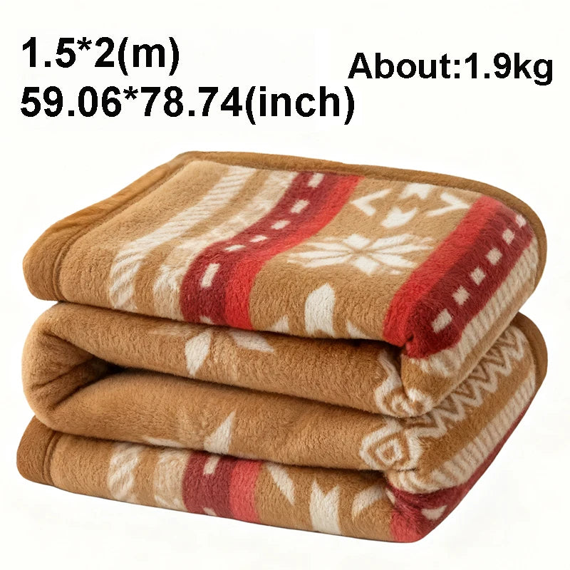 100% Wool Blanket 70% Cashmere 30% Wool Blankets Thicken Double Warm Comforter Camping Dormitory Sofa Hotel Bedding 1.5/1.8*2m