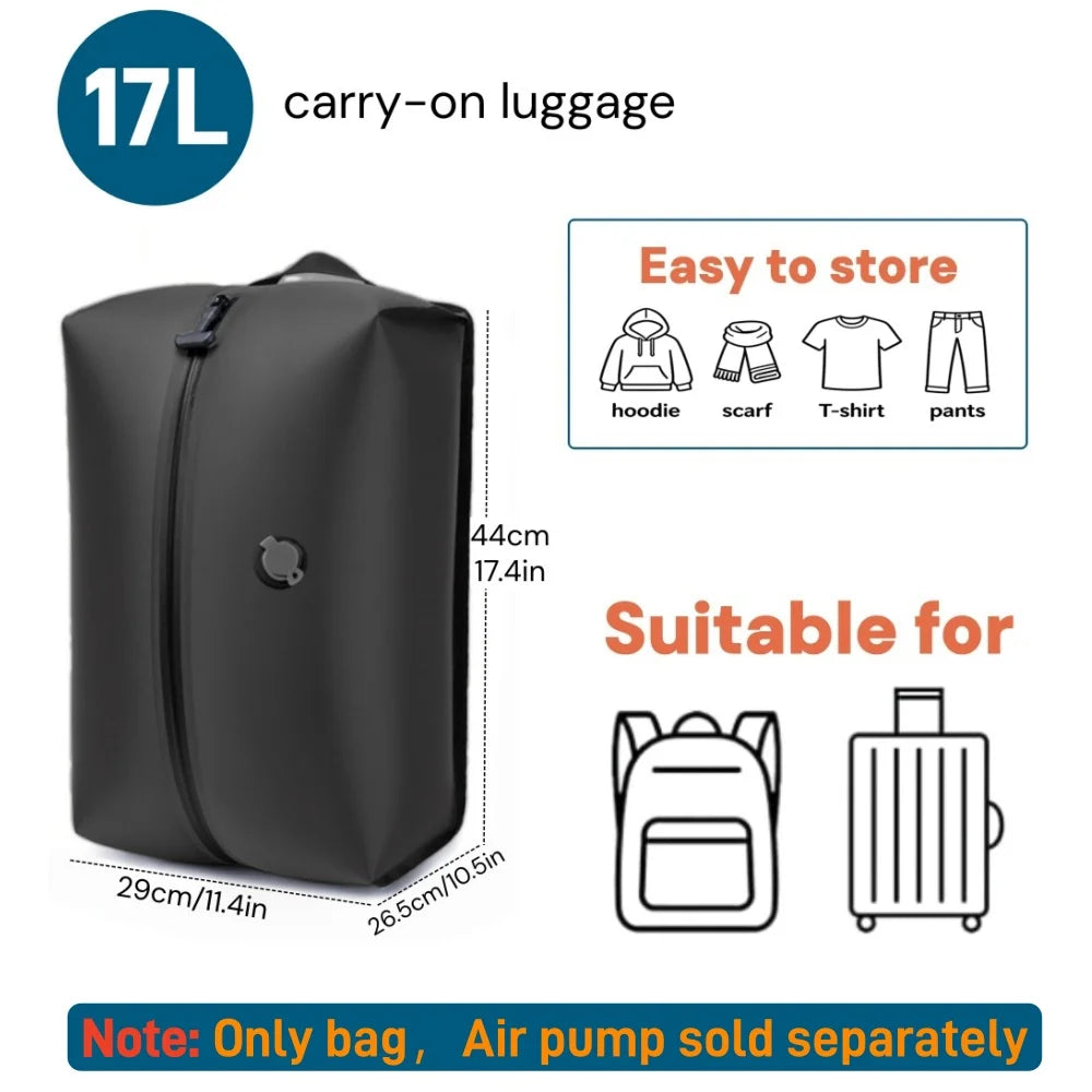 Travel Compression Bags, Waterproof Vacuum Storage Bags for Clothes Suitcase, Space Saving Bag for Travel Moving Essentials