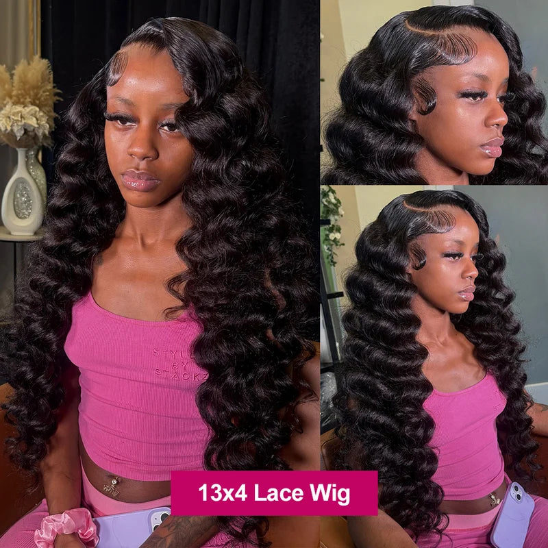 Deep Wave 13x6 Lace Front Human Hair Wig 30 40 Inches Brazilian Water Deep Wave 13x4 HD Lace Frontal Wig Curly Wigs For Women