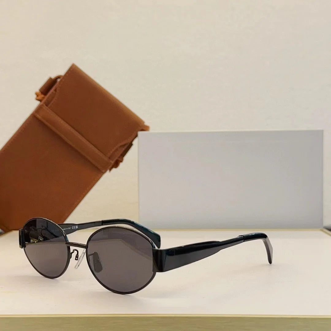 Hot Sale Women Round Sunglasses Brand Designer Metal Frame Shades Eyeware Girls Vintage Fashion Ladies Traveling Sun Glasses