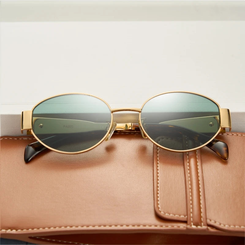 Hot Sale Women Round Sunglasses Brand Designer Metal Frame Shades Eyeware Girls Vintage Fashion Ladies Traveling Sun Glasses