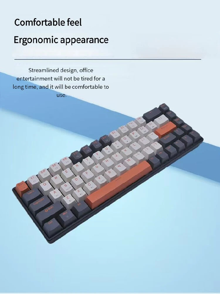 New hot-selling wireless game keyboard, comfortable feel, battery-powered, infinitely stable link, multi-system compatibility.