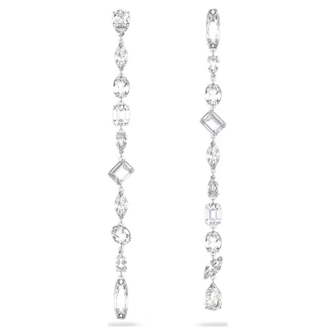 Original white crystal clip earrings, women's fashion trend earrings, jewelry accessories, birthday party gifts