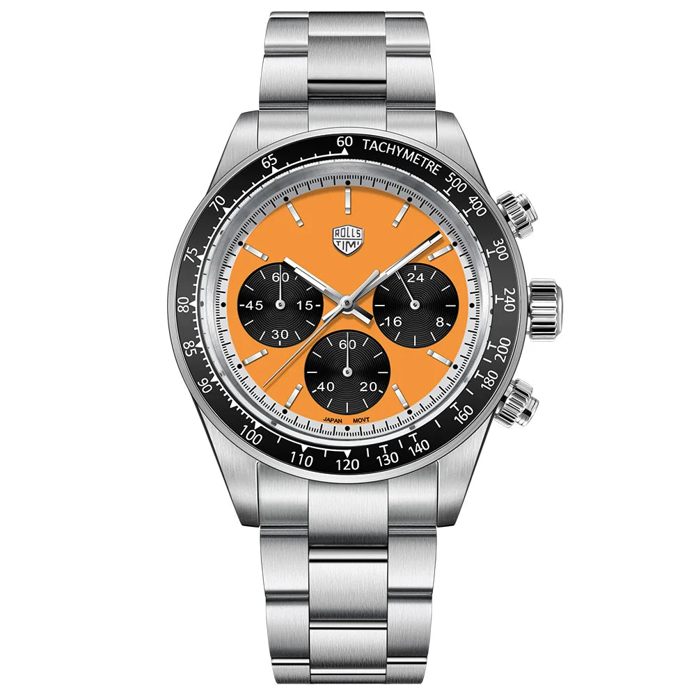 RollsTimi2026new men's watch top outdoor light sports men's quartz watch chronograph AR sapphire mirror fashion clock waterproof