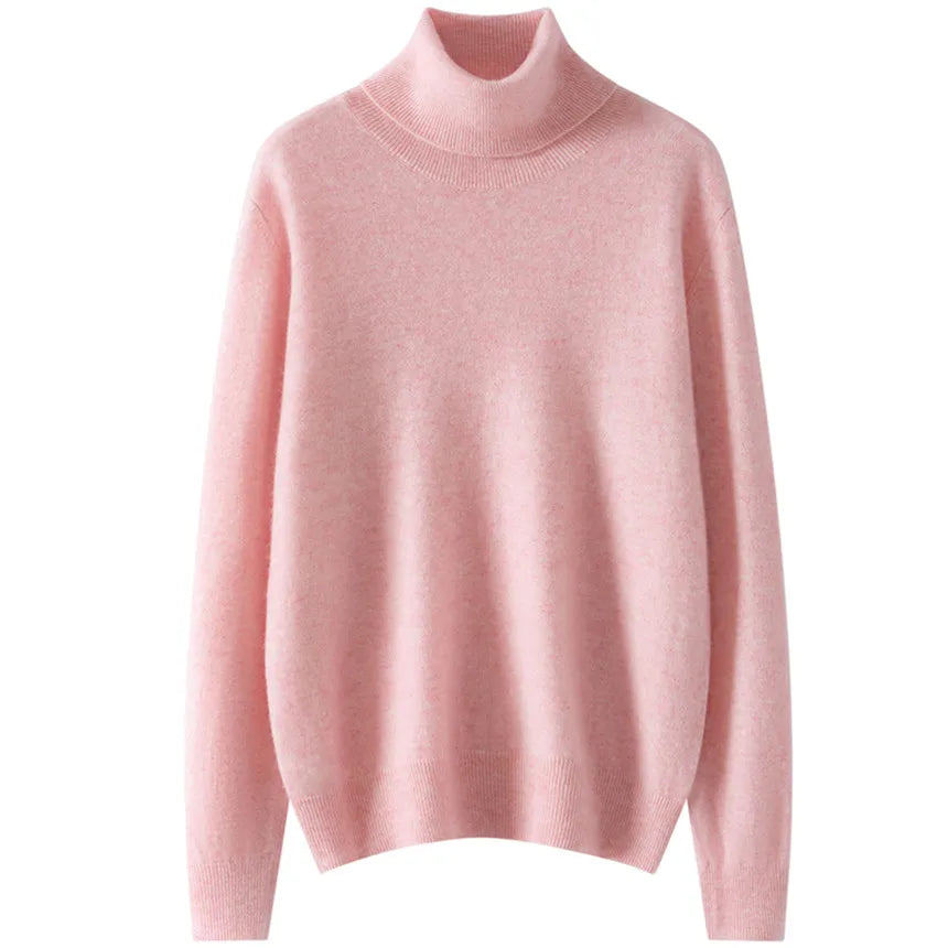 Women Sweaters 100% Pure Cashmere Pullovers Winter New Arrival Turtleneck Jumpers Woman Knitwear Girl Clothes Lady Top 20Colors