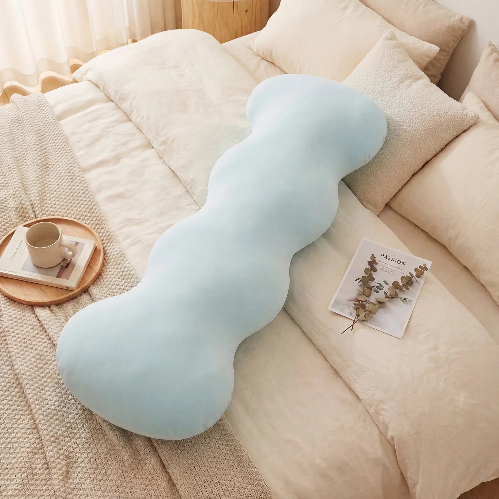 Pillows for Sleeping Detachable and Washable Ice Silk Women's Sleeping Leg Clip Long Pillow for Pregnant Women's Side Sleeping