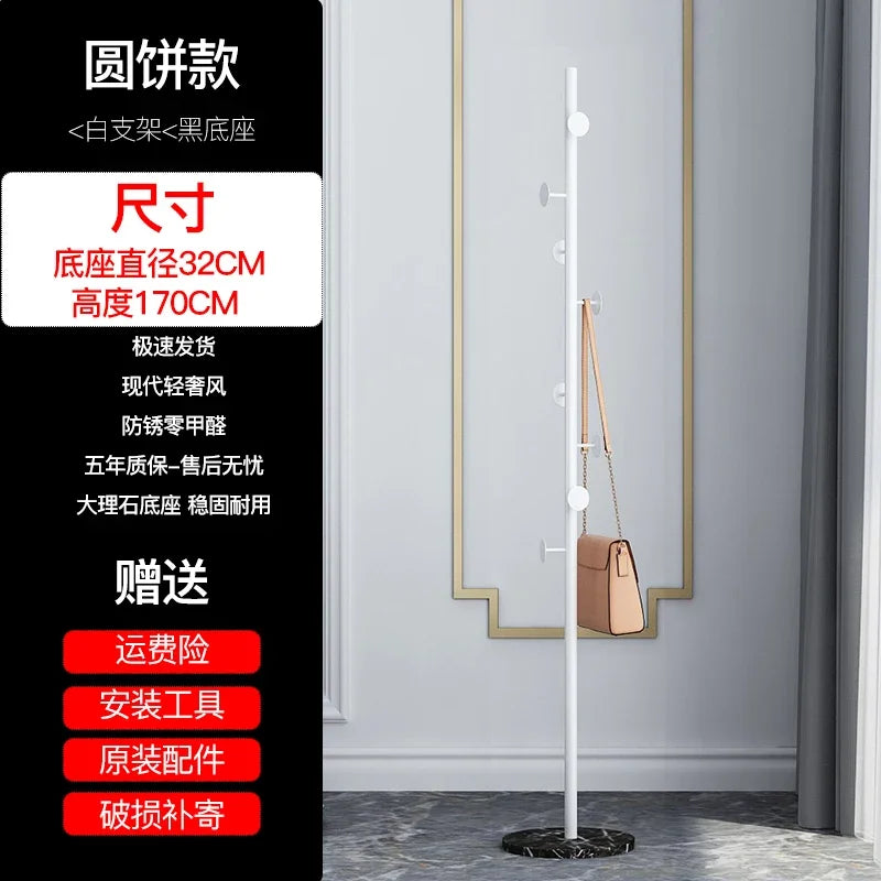 Marble Clothes Hanger Floor-Standing Bedroom Rack Simple Coat Stand Popular Clothes Organizer Luxury Garment Display