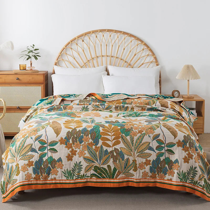 New Luxury Cotton Blankets And Bedspread Double-sided Sofa Towel Household Nap Blankets Soft Summer Cooling Quilt Bed Sheet
