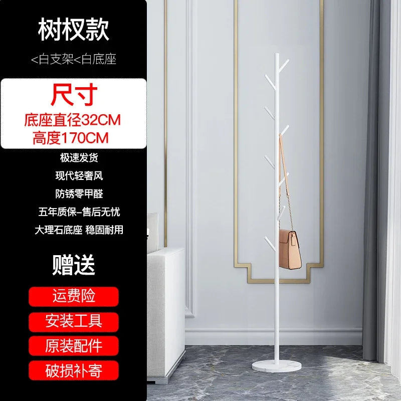 Marble Clothes Hanger Floor-Standing Bedroom Rack Simple Coat Stand Popular Clothes Organizer Luxury Garment Display