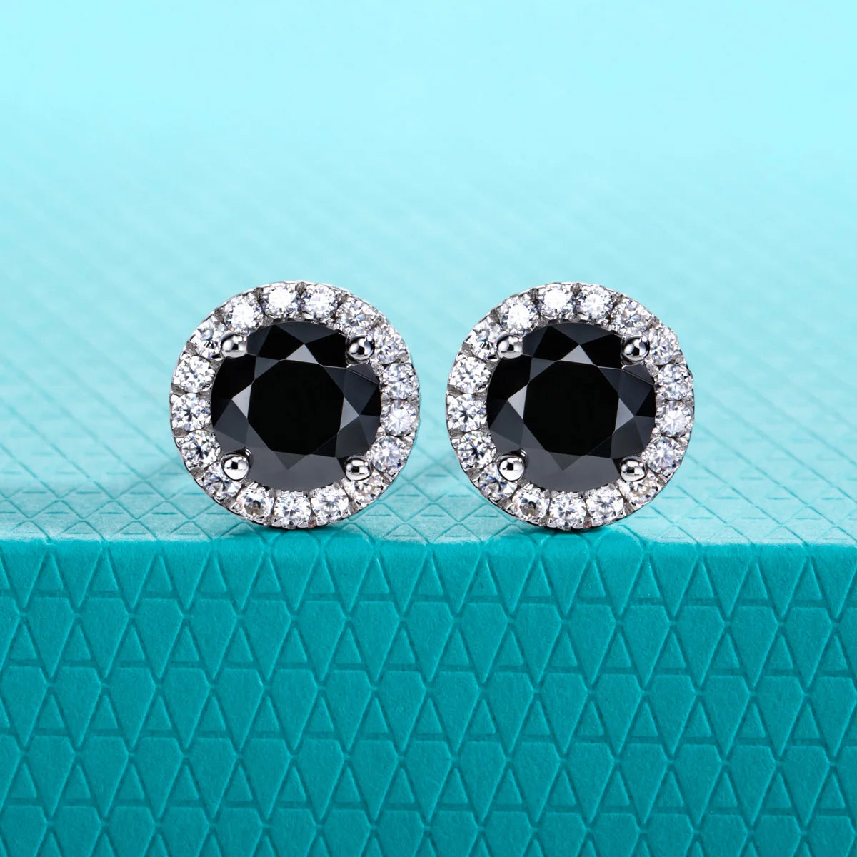 AnuJewel 1ct Black Moissanite Classic Earring 925 Sterling Silver 18K Plated Stud Earrings for Woman Fine Jewelry Wholesale