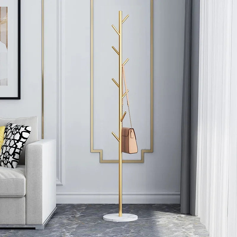 Marble Clothes Hanger Floor-Standing Bedroom Rack Simple Coat Stand Popular Clothes Organizer Luxury Garment Display