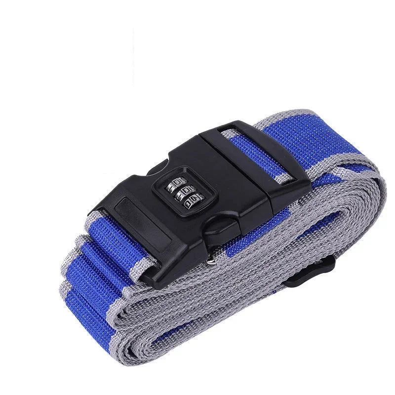 Adjustable Cipher Luggage Strap Travel Essential Accessories Suitcase Supplies Fixed Belt Password Strap for 18-34 Inch Suitcase