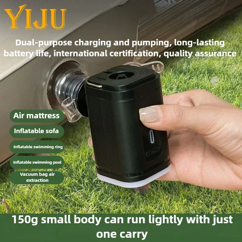 YIJU Wireless Inflation Pump Portable Outdoor Mini Air Compressor Air Cushion Bed Swim ring Multi function Air Pump