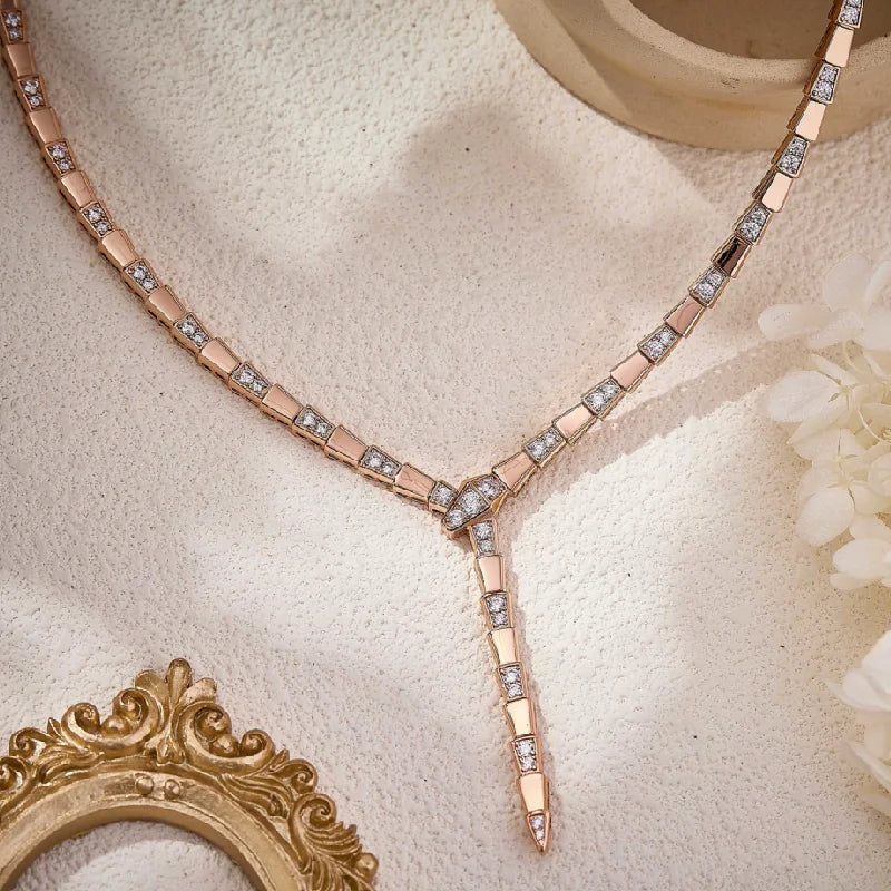 Designer Collection Style Necklace Earrings Inlay Full Cubic Zircon Fanshaped Tassels Pendant Party Jewelry Sets