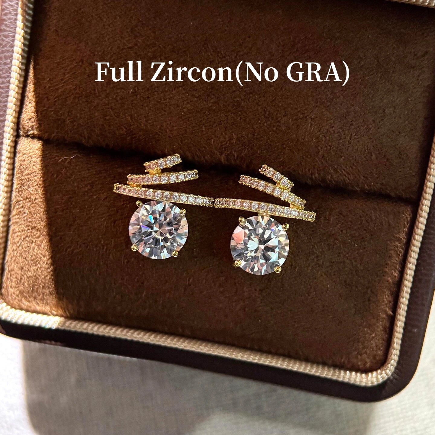 GXTRS 4CTTW Real Moissanite S925 Silver Stud Earrings For Women Sparkling Lab Diamond Wedding Party Ear Studs Fine Jewelry Gifts