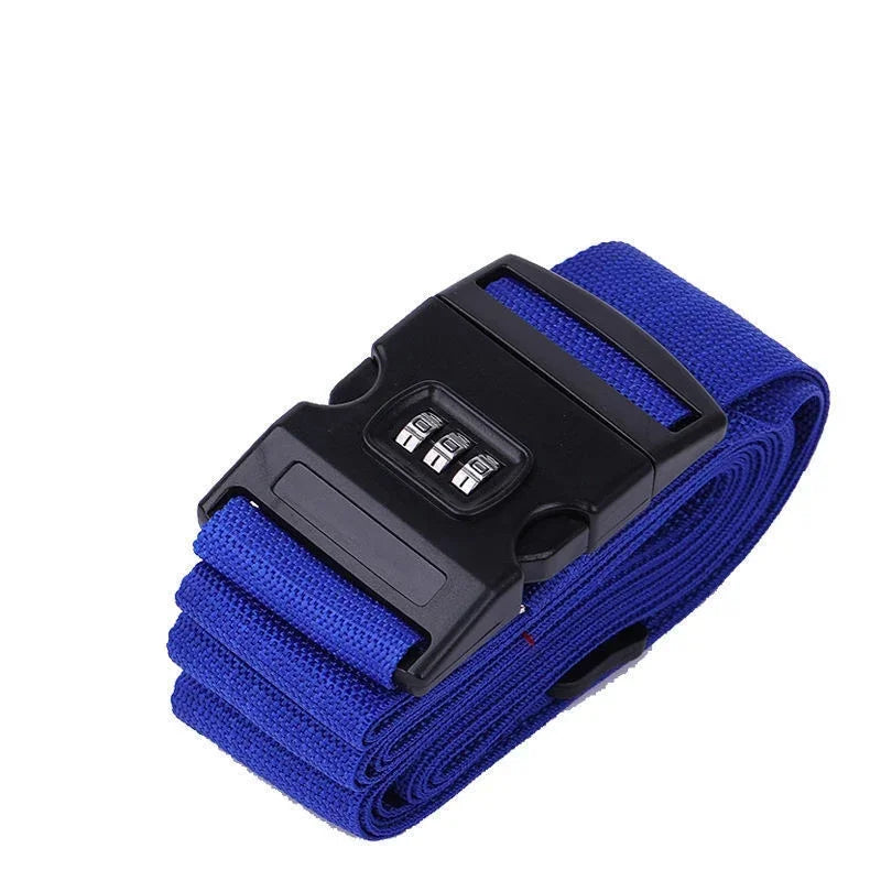 Adjustable Cipher Luggage Strap Travel Essential Accessories Suitcase Supplies Fixed Belt Password Strap for 18-34 Inch Suitcase