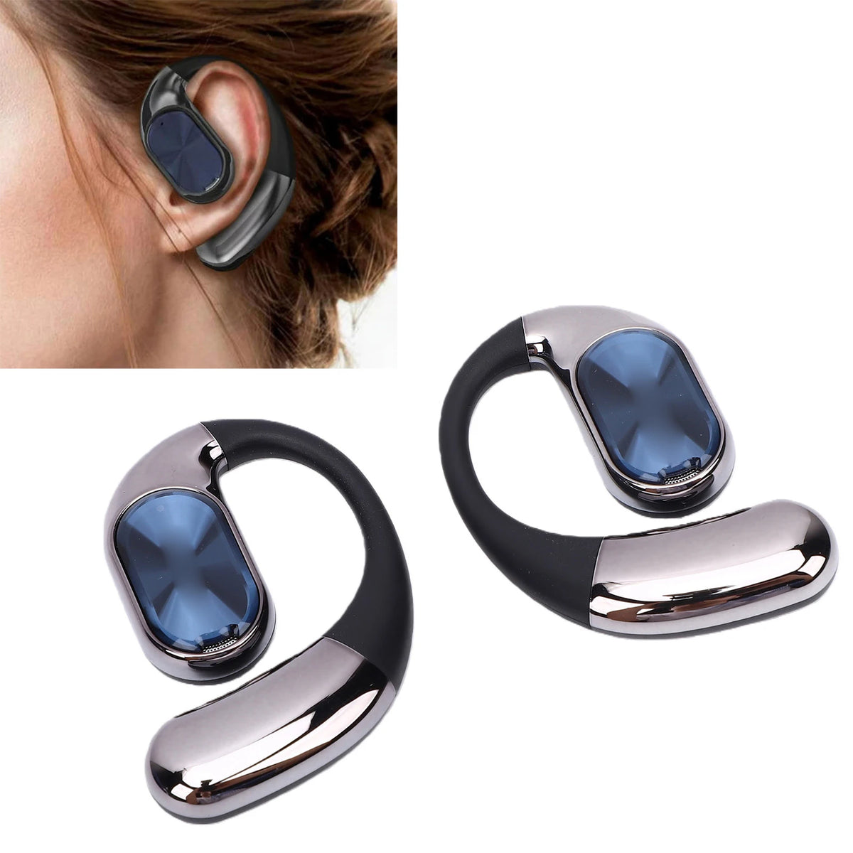 Bluetooth Earbuds Dual Fold Bluetooth 6.0 Headphone Waterproofing Sweatproof Noise Canceling Comfortable Earphone for Running Wo
