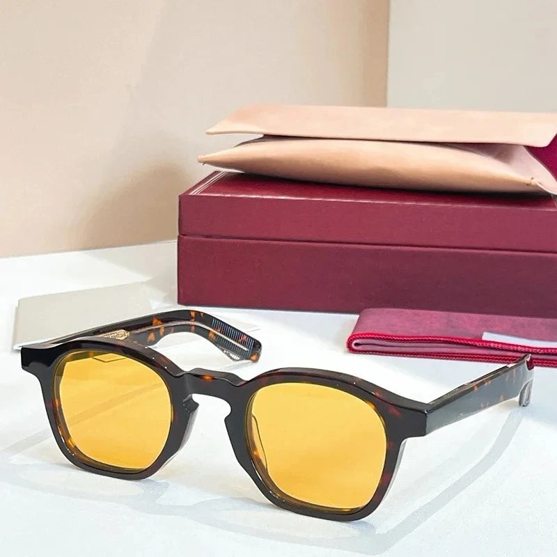 ZEPHIRIN Round Acetate Sunglasses for Men and Women High Quality Brand Designer Optical Prescription UV400 Retro Eyeglasses