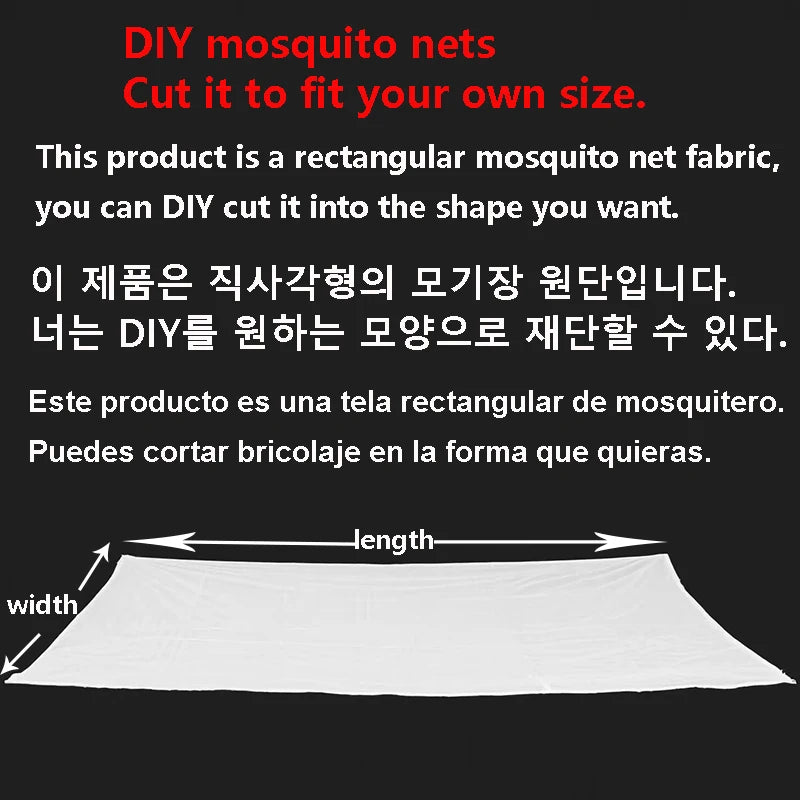 DIY Mosquito Nets Garden Outdoor Camping Mosquito Net Huntting Dormitory Tent Picnic Cut Fit Size 2*3 3*3/4/5/6 5*10m Netting