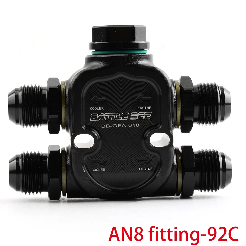 Thermostat Adapter 83C 92C Oil Cooler Thermostat for Engine Transmission Automotive Part Accessory BATTLEBEE BB-OFA-018