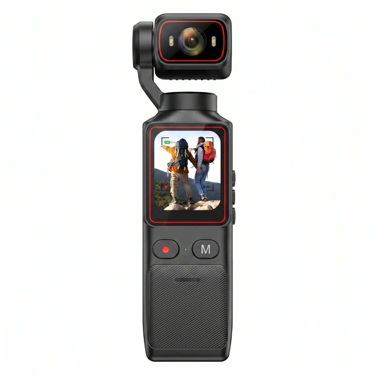 Mini 2.7K Action Camera 180° Rotate WiFi Pocket Vlog Camera 6 Hours Long Life EIS Anti Shake Sport Cam for Motorcycle Travel Recording