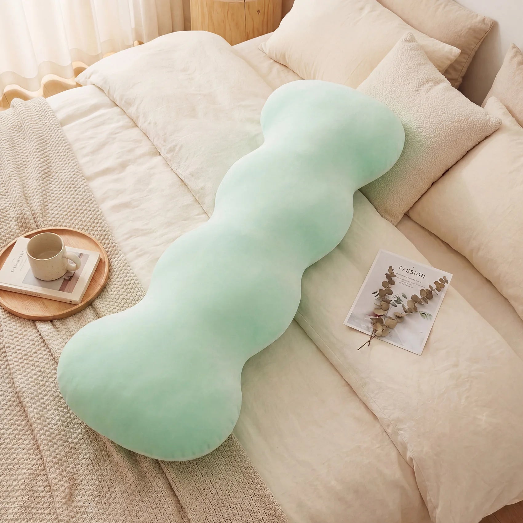 Pillows for Sleeping Detachable and Washable Ice Silk Women's Sleeping Leg Clip Long Pillow for Pregnant Women's Side Sleeping