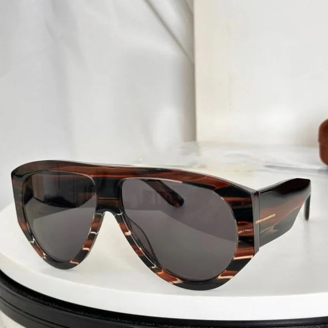 Fashion Large Frame Pilot Sunglasses For Ladies Brand Desinger Men Thick Eyeware Shades Women Oversized Simple SUN GLASSES