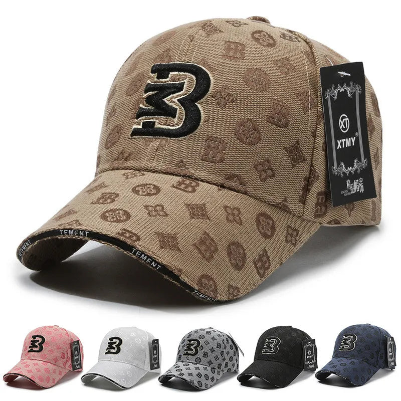 New Fashionable Versatile Baseball Hat MB Letter Embroidery Breathable Sunscreen Duckbill Cap Women Men Four Seasons Casual Hats
