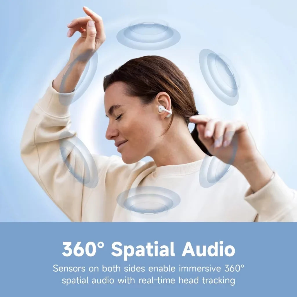 EDIFIER LolliClip Open-ear True Wireless Earbuds Multipoint Connection Adaptive ANC Earphone Hi-Res LDAC IP56 Bluetooth 5.4