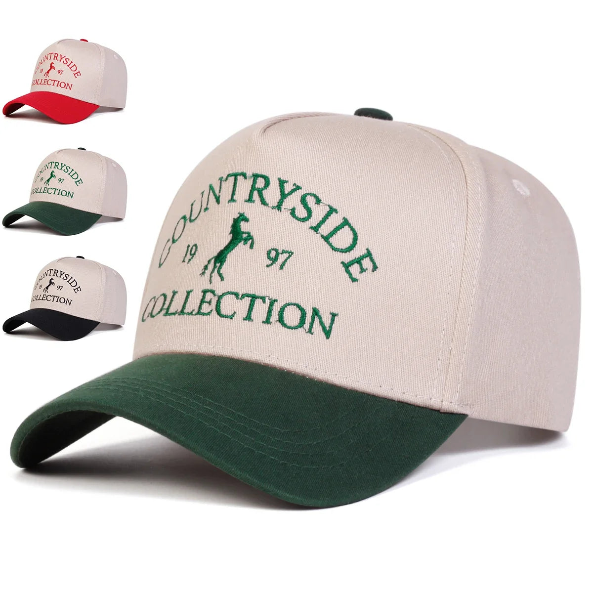 Unisex COUNTRYSIDE COLLECTION 1997 Embroidery Baseball Caps Outdoor Adjustable Spring and Autumn Casual Sunscreen Hat