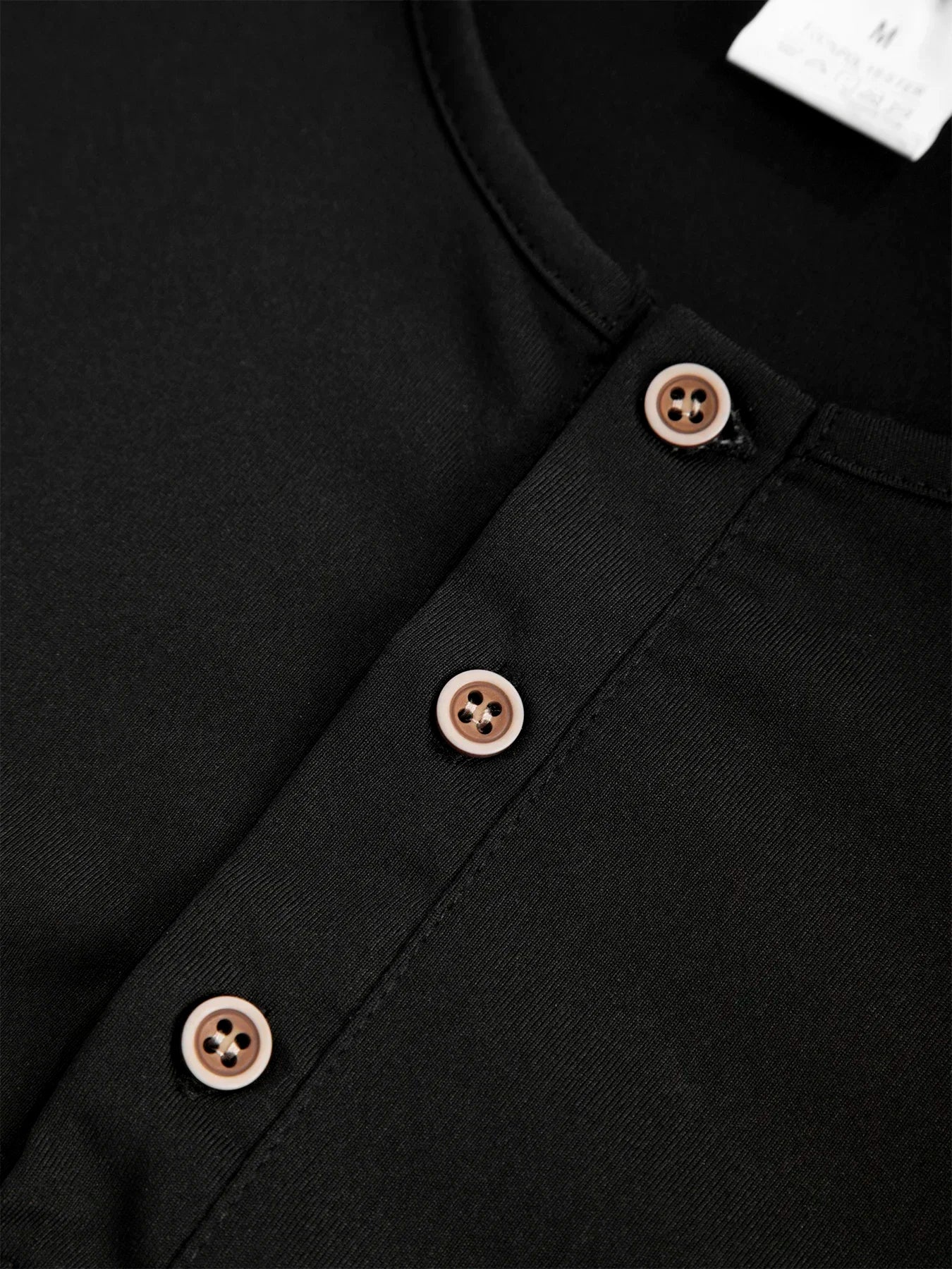 Men Long Sleeved T-shirt Slim Fit Bottoming Shirt Fitness Tops Tees Button Henley Neck Casual Cozy Tshirt