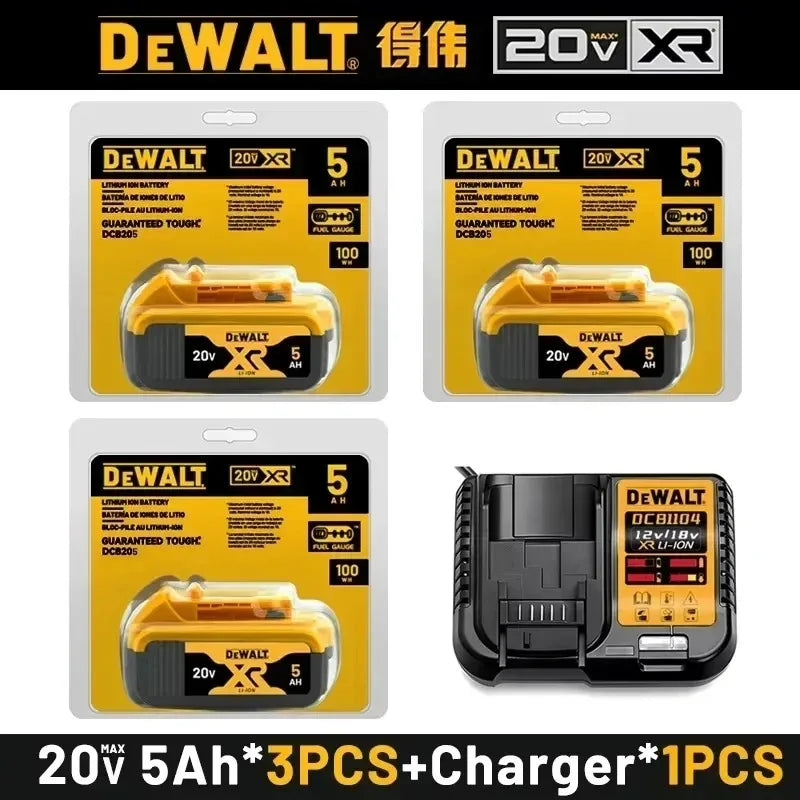 DeWalt 100% Original Battery 20V 6000mAh Li Ion Battery For DCB206 DCB205 DCB204 DCB200 DeWalt Power Tools Battery Air Transport