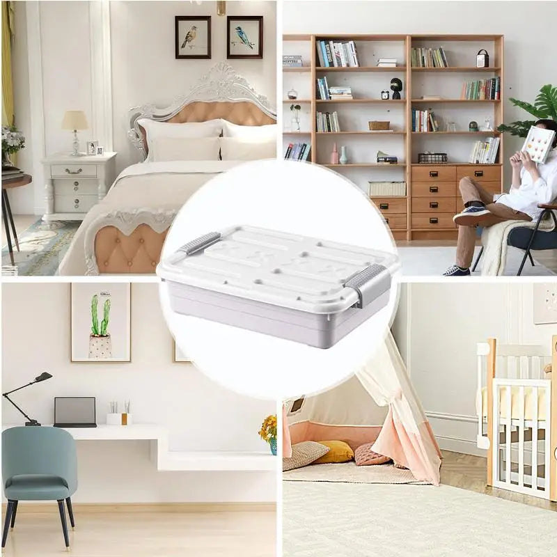 Under Bed Organizer Under Bed Storage Containers Waterproof With Casters Large Capacity Space Saving Storage Supplies