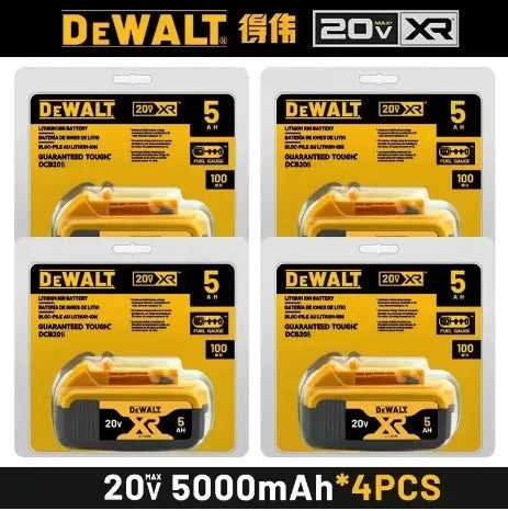 DeWalt 100% Original Battery 20V 6000mAh Li Ion Battery For DCB206 DCB205 DCB204 DCB200 DeWalt Power Tools Battery Air Transport