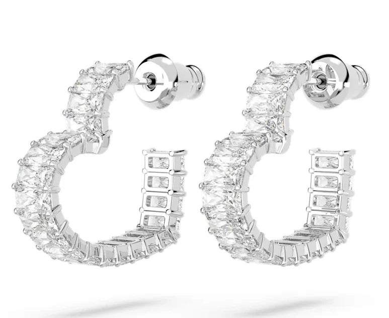 Original white crystal clip earrings, women's fashion trend earrings, jewelry accessories, birthday party gifts