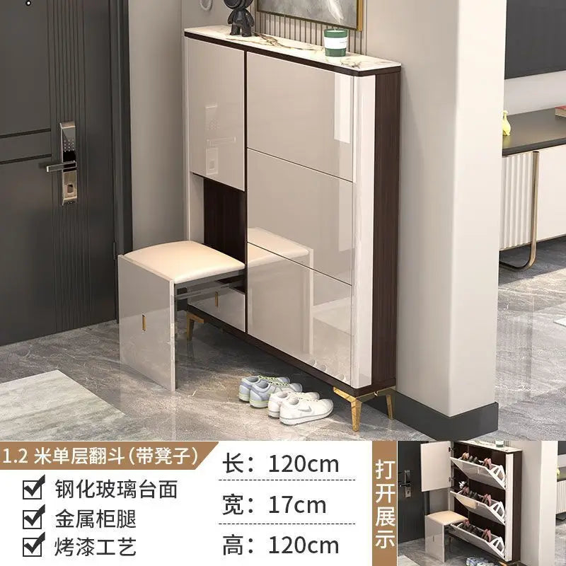 Luxury Ultra-thin Shoe Cabinet Organizer Storage Living Room Display Modern Shoe Shelf Slippers Muebles Shoemakers Furniture