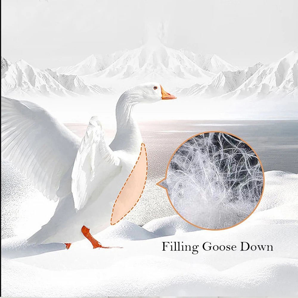Sondeson Luxury 100% Goose Down Duvet  Filler 3D Bread Quilt White Comforter Winter All Season Blankets 100% Cotton Shell 1PCS